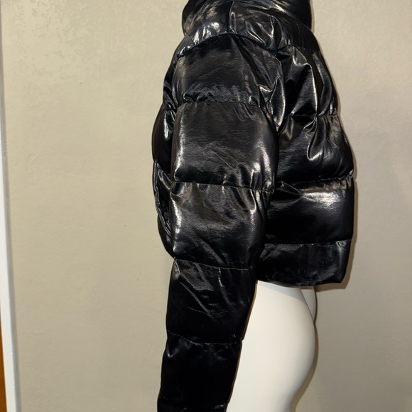 Hera Collection Shiny Black Puffer Jacket - Picture 4 of 7